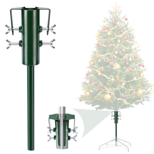 Christmas Tree Height Extender Pole with Clamp Plates - Fits 0.5-1.38 Inch Poles