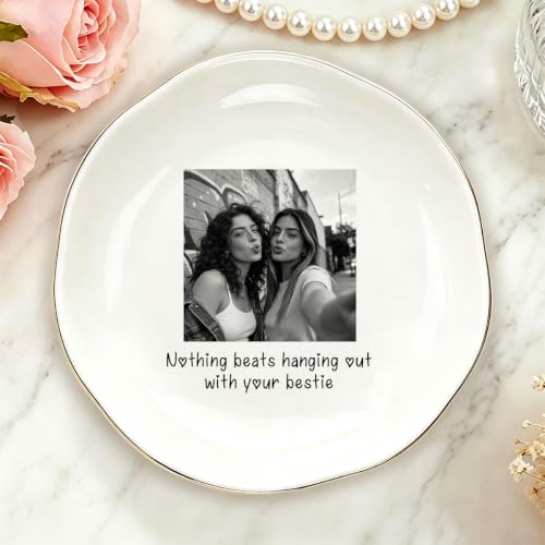 Personalized Photo Jewelry Dish for Best Friend Bride Style 02