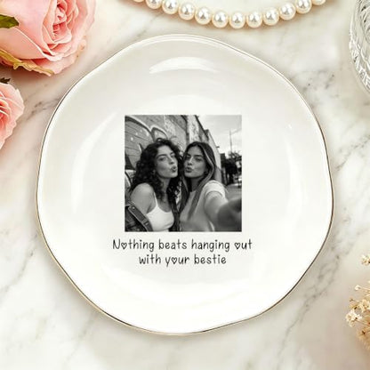 Personalized Photo Jewelry Dish for Best Friend Bride Style 02