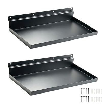 Garage Storage Shelves 2 Pack Compatible with Gladiator GearTrack & GearWall - Solid Metal Wall Shelving for Garage Organization