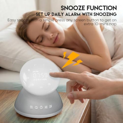 White Noise Sound Machine with Night Light and 50 Soothing Sounds for Sleep