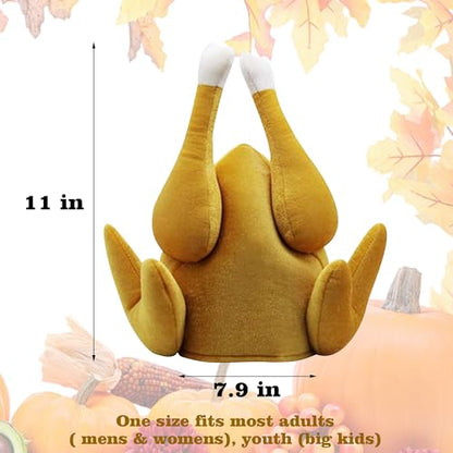 Turkey Hats 3-Pack Thanksgiving Halloween Christmas Novelty Costume Headwear