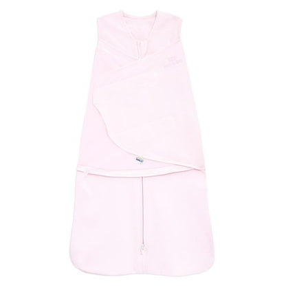 HALO 100% Cotton Sleepsack Swaddle - 3-Way Adjustable Wearable Blanket, Soft Pink, Small (3-6 Months)