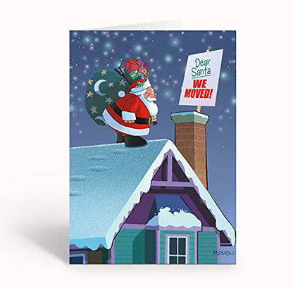 Funny New Address Christmas Cards - 18 Count - Standard Variation