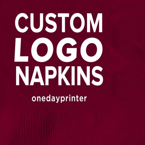 100 Custom Logo Cocktail Napkins Imprinted with Logo for Corporate Events - Rush 24-Hour Service