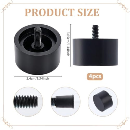 4 Pcs Black Plastic Curtain Rod Finials 34mm Diameter for Roman & Window Treatment Variation of THIS listing