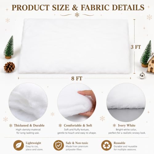 Artificial Snow for Christmas Decorations, 5-Pack Snow Flock & Glitter Snow