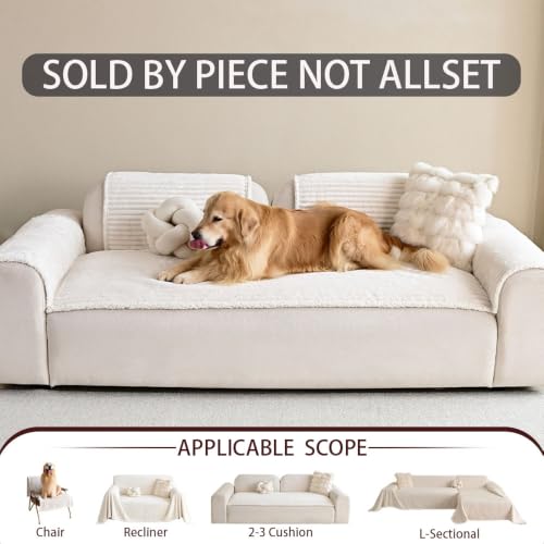 Waterproof Reversible Couch Cover for Dogs - White, 27.6 x 82.7 inches