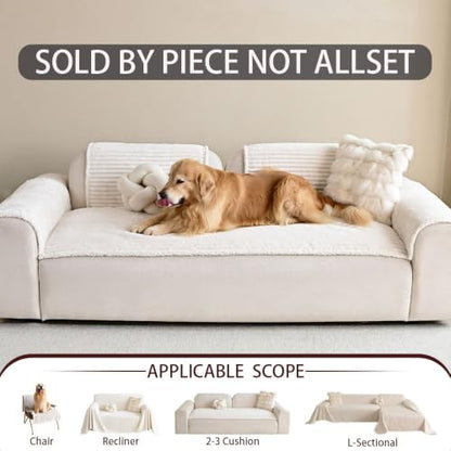 Waterproof Reversible Couch Cover for Dogs - White, 27.6 x 82.7 inches