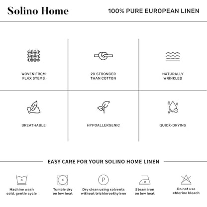 White Linen Napkin Set of 4 - 20 x 20 Inches, European Craftsmanship