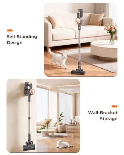 Lightweight Cordless Stick Vacuum Cleaner with Powerful Suction, 40 Min Runtime