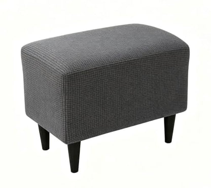 Lime Stretch Rectangle Ottoman Cover - Elastic Slipcover for Footstools