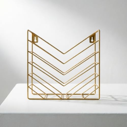 Wall Magazine Rack Wire Storage Organizer Metal Book Holder Black