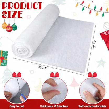 Large Artificial Snow Blanket for Christmas Village & Holiday Decor - 12 x 33 ft - Variation of THIS listing