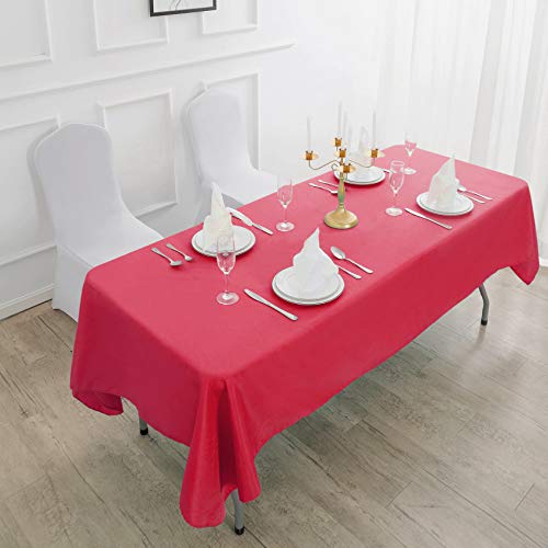 Rectangle Tablecloth 60x120 Inch Washable Polyester for Weddings & Events - Red