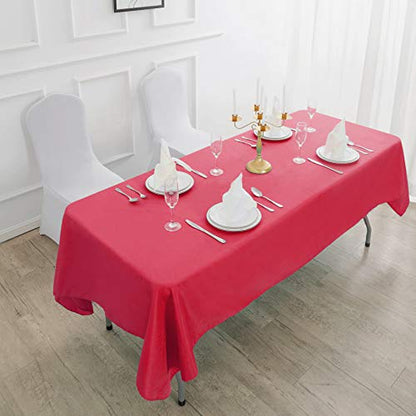 Rectangle Tablecloth 60x120 Inch Washable Polyester for Weddings & Events - Red