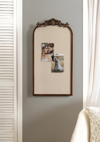 Kate and Laurel Arendahl Vintage Arch Pinboard - 25 x 13 Inch Bronze Frame