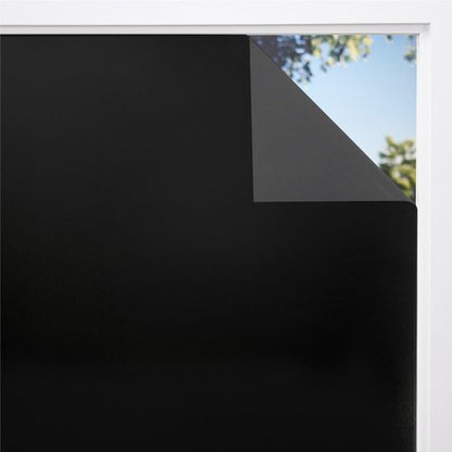 Gorilla Guard Window Privacy Film, Removable Two Way Sun Blocking, Reusable No Residue Stickers, Strong Static Clings to Glass Windows, Decorative Bathroom Door Coverings, 17.5 x 78.7 Inch, Black
