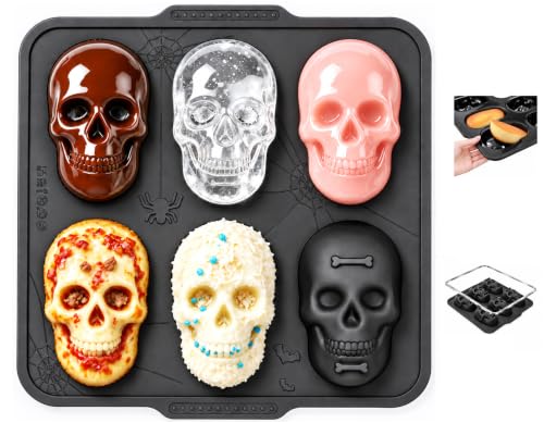 Skull Baking Pan with Metal Reinforced Frame - Halloween Cake Molds - Variation 1