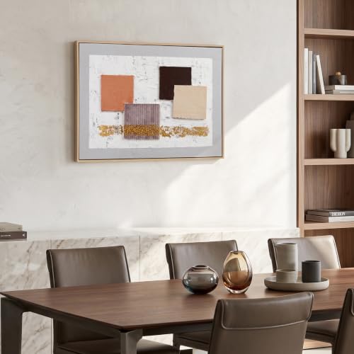Abstract Geometric Canvas Wall Art - Handmade Textured Modern Decor
