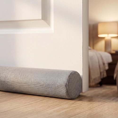 36-Inch Door Draft Stopper with Hook and Loop Straps - Sound Insulation & Energy Saving