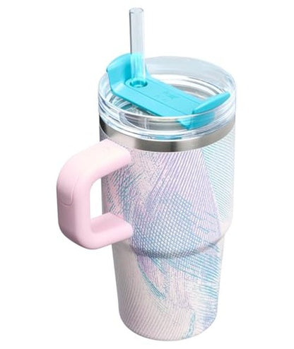 STANLEY Quencher H2.0 Tumbler with Handle and Straw 20 oz | Flowstate 3-Position Lid | Cup Holder Compatible for Travel | Insulated Stainless Steel Cup | BPA-Free | Sea Glass Plume