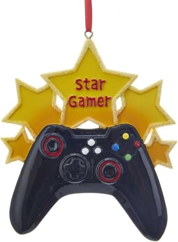 Game Controller Christmas Ornament with Stars - Holiday Decor