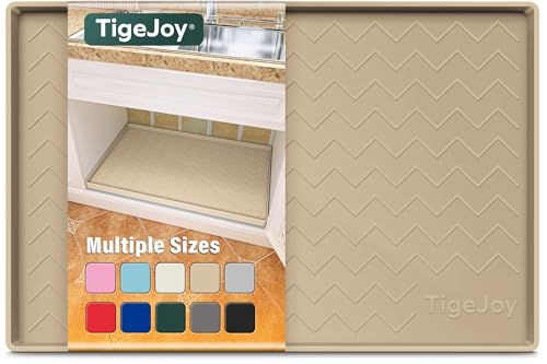 Waterproof Mat for Under Sink 28" x 22" - Various Sizes Fit for Bathroom and Kitchen Cabinets - Easy to Clean, Under Shelf Liner Organizer, Non-Slip Surface, Eco-Friendly Material Drip Tray