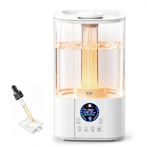 4L Cool Mist Humidifier for Large Rooms - Top Fill, Sleep Mode, Oil Diffuser, Quiet 28dB, LED Display