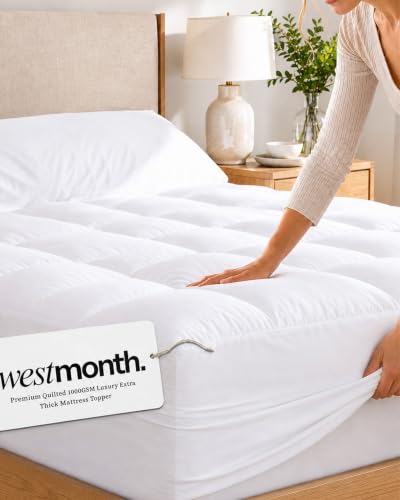 Queen Mattress Topper 1000 GSM Extra Thick Hotel-Quality Breathable Cloud-Like Comfort