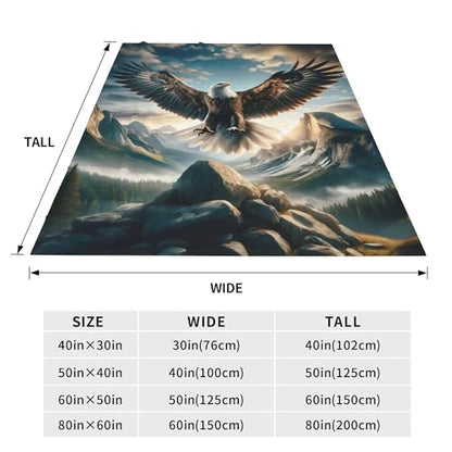 Eagle Throw Blanket - 60x80in Soft Warm Cozy Animal Bed Decor - Eagle 04