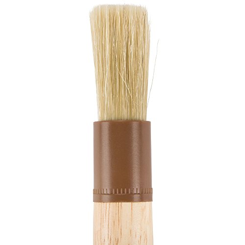 1-Inch Round Basting Brush, Boar Bristle Pastry Brush with Lacquered Hardwood Handle, BBQ Sauce Marinade Brush, Professional Pastry Brushes