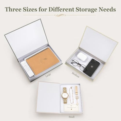 Faux Book Storage Boxes Set of 3 - Sage Green Decorative Home Decor