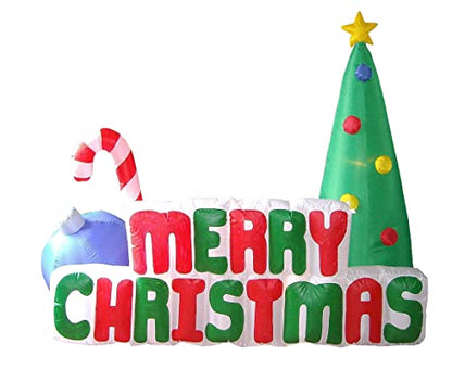 Christmas Inflatable Decorations Bundle - Nativity Scene & Christmas Tree with Lights, Indoor & Outdoor Party Decor