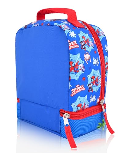 Fast Forward Marvel Spidey and His Amazing Friends Lunch Box for Kids | Insulated Lunch Bag Lunch Box for Boys, Girls, Toddlers | Spidey and His Amazing Friends Blue Reusable Lunchbox