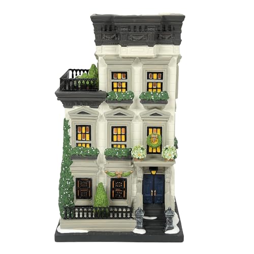Department 56 Christmas in the City Village 87 West 56th Street Lighted Building, 8.54 Inch, Multicolor