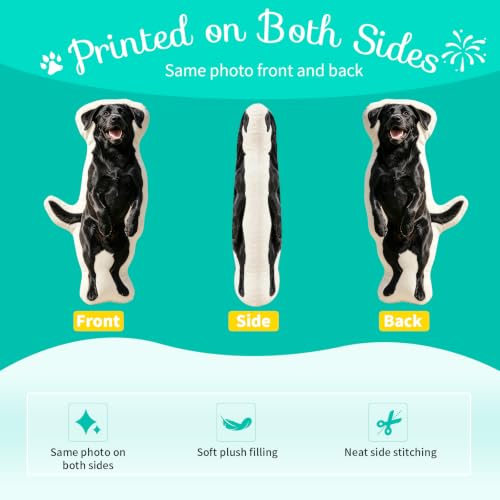 Pet1 Custom Pet Pillow with Photo - Personalized Dog & Cat Face Cushion