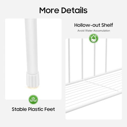 Over-the-Toilet Storage Rack Stand Bathroom Organizer White
