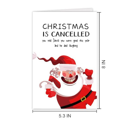 Funny Christmas Greeting Card for Friends and Family - Style D