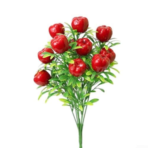 Artificial Orange Fortune Fruit Branches - 7-Branch Decor for Weddings & Events (Apples Variation)