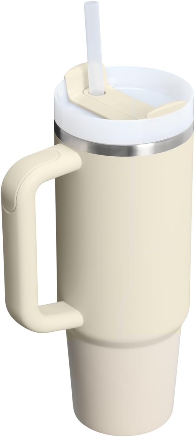 STANLEY Quencher H2.0 Tumbler - 30 Oz Insulated Stainless Steel Cup with Handle & Straw | Toasted Almond
