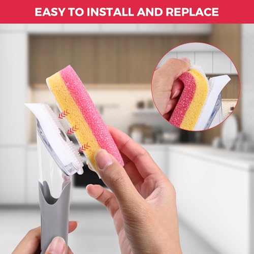 10 Pack Sponge Refills for Scrub Daddy Dish Wand - Upgraded Material