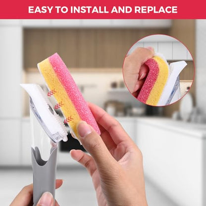 10 Pack Sponge Refills for Scrub Daddy Dish Wand - Upgraded Material