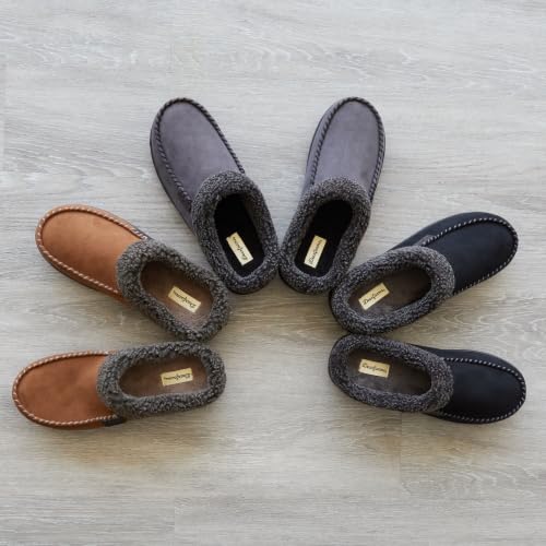 Dearfoams Men's Brendan Indoor Outdoor Breathable Memory Foam Clog Slippers - Size 7-8 Pavement