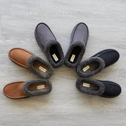 Dearfoams Men's Brendan Indoor Outdoor Breathable Memory Foam Clog Slippers - Size 7-8 Pavement