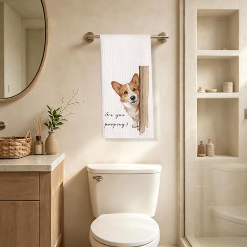Funny Corgi Dog Towel Set of 2 for Bathroom Decor - Corgi 2