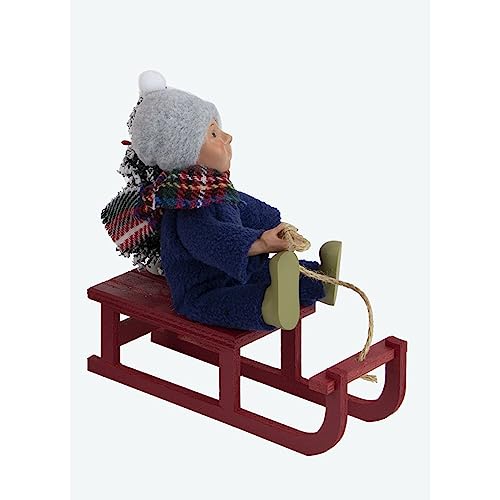 Handcrafted Toddler on Sled Christmas Decor - Byers' Choice 1832