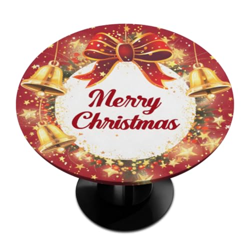 Round Waterproof Tablecloth 45-56 Inches with Elastic Edge, Holiday & Party Use - Variation 42 / 56"