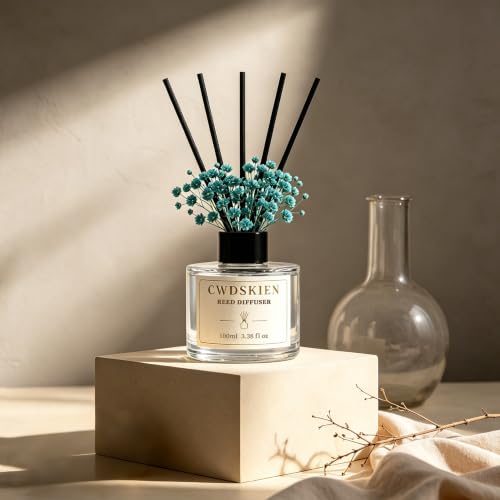 Jasmine Reed Diffuser Set 3.38oz Home Fragrance for Bathroom & Decor
