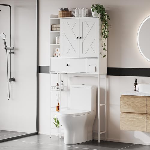 Over-The-Toilet Bathroom Storage Rack - Modern & Vintage Wall Organizer